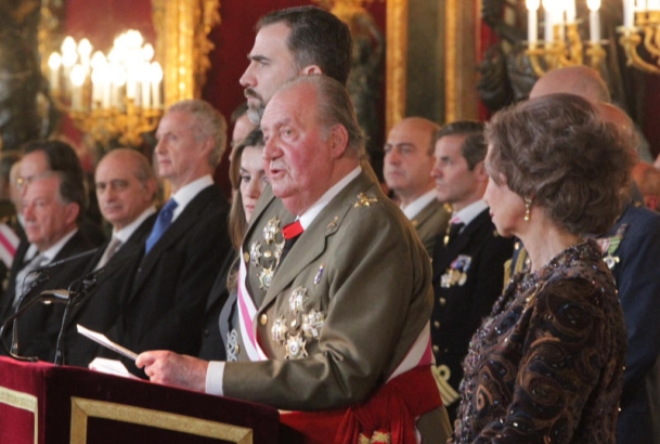 Don Juan Carlos durante su intervención en la celebración de la Pascua Militar